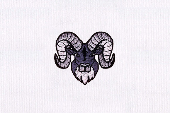 Argali Face Embroidery Design