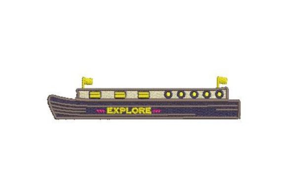 Canal Boat: Nautical Charm for Seasonal Stitching