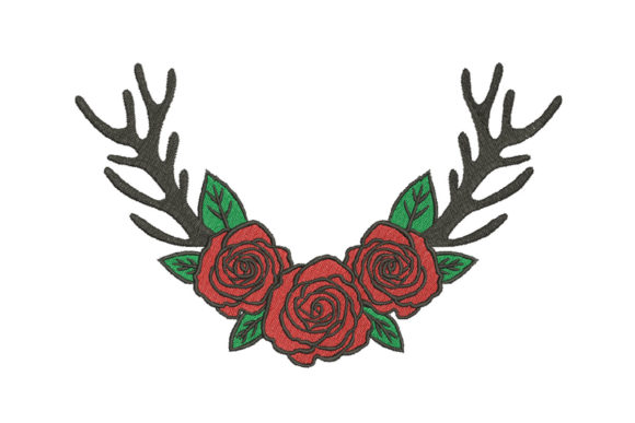 Floral Deer Antlers: A Thoughtful Embroidery Design for Meaningful Gifts
