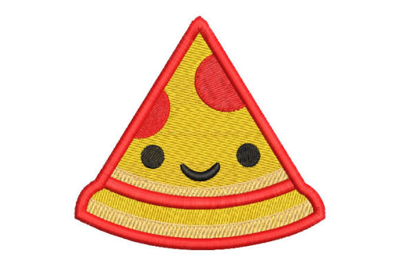 Pizza Food Slice Embroidery Design