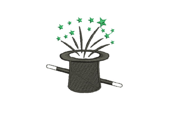 Star Magic Hat Embroidery Design