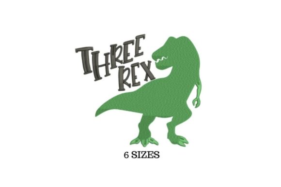 Three Rex: A Charming Embroidery Design for Meaningful Milestones